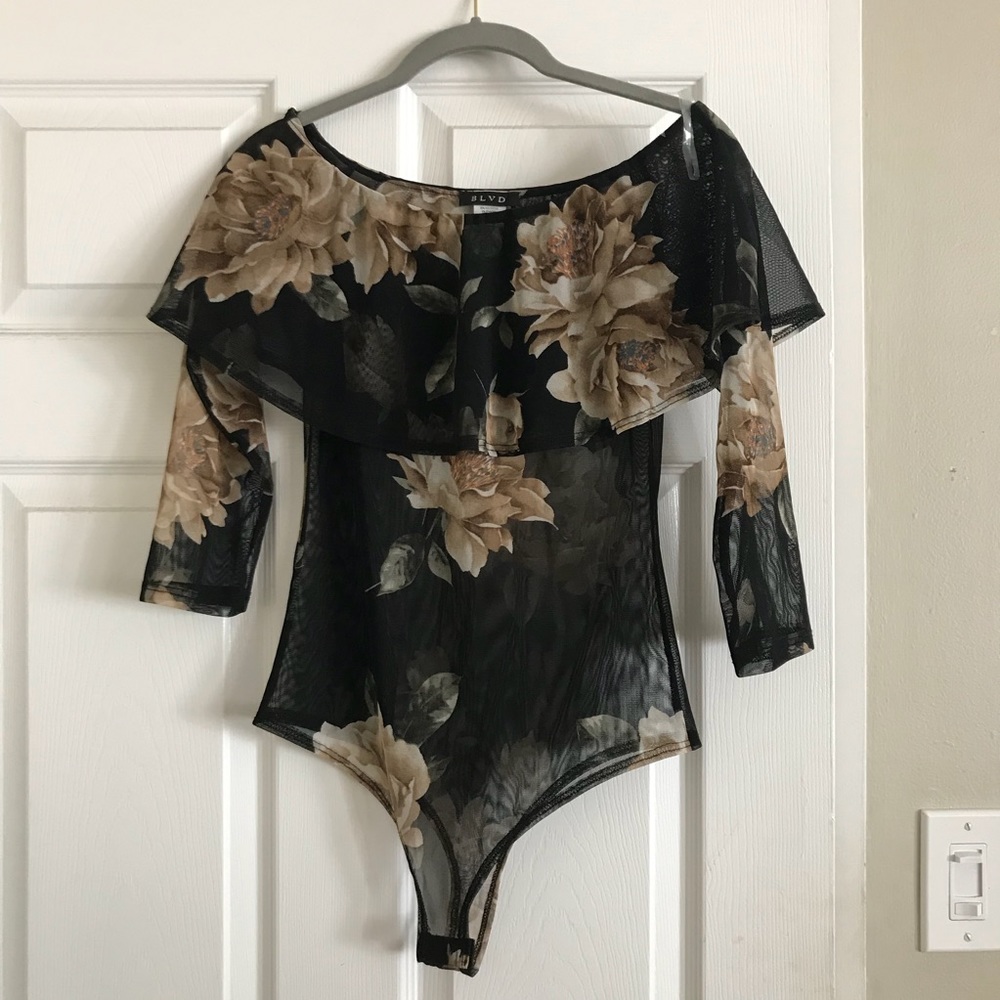 Off the Shoulder Mesh Top